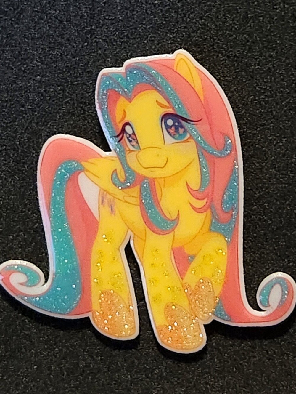 Fluttershy Glitter Pin - My Little Pony
